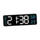 thumbnail image 3 of Reloj despertador digital con pantalla LED y función de memoria, 12/24 h, temperatura, humedad y semana. Azul, 3 of 9