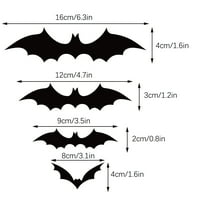 AJKSFHIU Halloween Bat Stickers for Wall,Scary Bat Stickers Decorations,Halloween Stickers for Window Clings Decals,Wall Stickers Decor Halloween Wall Sticker Home DIY Decals for Door and Window