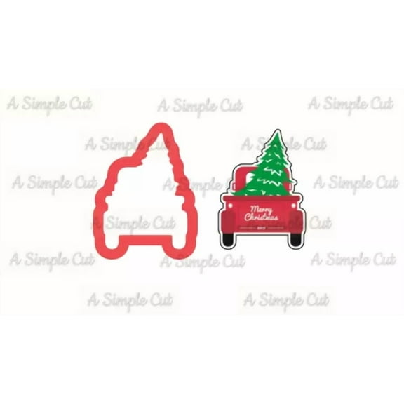 Truck Back With Tree Cookie Cutter