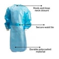 thumbnail image 3 of McKesson Chemotherapy Procedure Gown, Disposable - Full-Back, Waist Tie, AAMI Level 2, Unisex, Non-Sterile - Blue, Size Large, 44 in L, 10 Count, 3 of 10