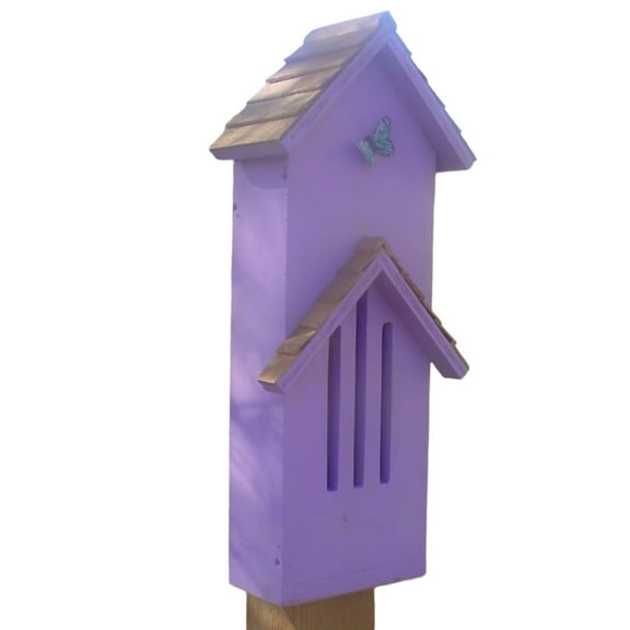 Butterfly House Large (Lavender), 23", Bird Houses by Mark, Made in USA