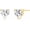 14K gold-plated, variant on Sterling Silver Heart Stud Earrings for Women, 925 Silver Post with Cubic Zirconia, Hypoallergenic Cute Small Jewelry[s6058]