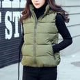 thumbnail image 2 of Gilet à Capuche en Coton pour Femmes avec Fermeture Éclair, Design Patchwork, pour l'Hiver, 2 of 9