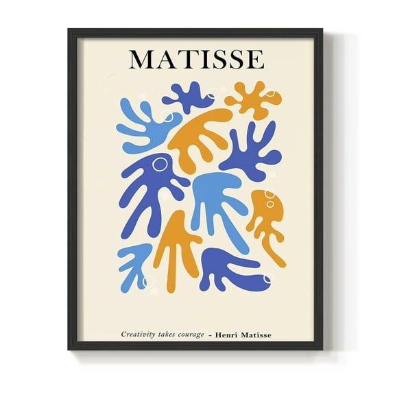 Matisse CDLXXIX in Black Solid Wood Framed Print No Nail Hanging