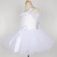 thumbnail image 5 of Disfraz de ángel de la guarda para niñas, vestido de tutú con flores blancas con purpurina para niñas pequeñas, vestido de princesa para fiesta de cumpleaños y Carnaval de Halloween, 5 of 5