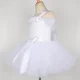 thumbnail image 5 of Disfraz de ángel de la guarda para niñas, vestido de tutú con flores blancas con purpurina para niñas pequeñas, vestido de princesa para fiesta de cumpleaños y Carnaval de Halloween, 5 of 5