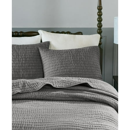Cotton Coverlet Set-Color:Grey,Size:King