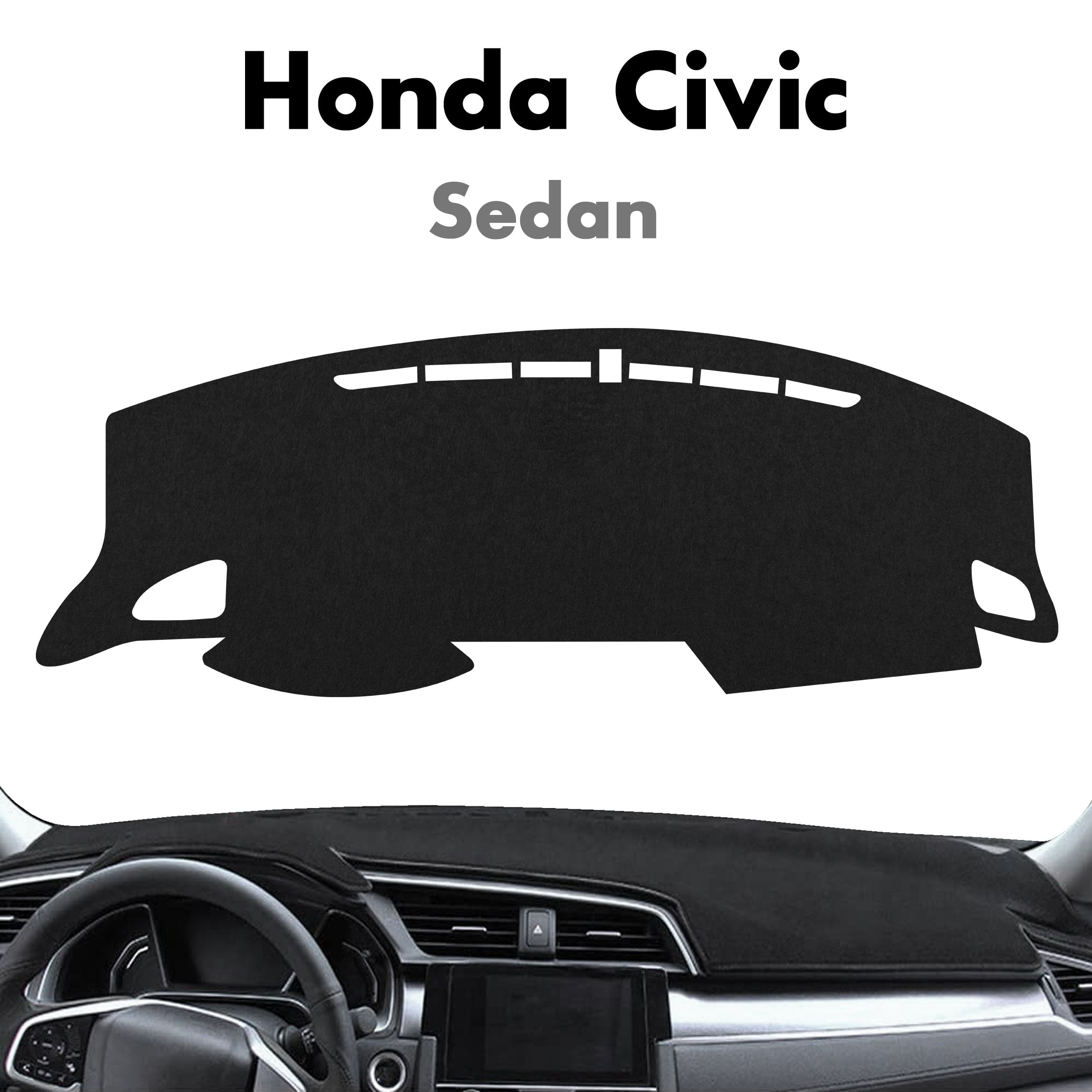 Carbon Fiber Style Dashboard Armrest Panel Stickers Decal For Honda Civic 16-18