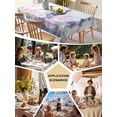 thumbnail image 5 of Lavender Table Cloth, Pastoral Pastel Purple Pink Wildflower Waterproof Tablecloth for Square Tables, Reusable Washable Fabric Table Cover for Restaurant Kitchen Dining Tables 54"x54", 5 of 6