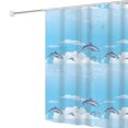 thumbnail image 1 of 180x200cm Cortina impermeable Cortina de baño para dormitorio (Dolphin), 1 of 7