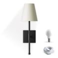 thumbnail image 2 of Bell + Howell by Design Rechargeable Wall Lamp Black 2 Pack Fabric Shade Wall Sconce with Dimmable LED Light Modes, 2 of 8