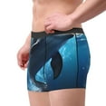 thumbnail image 2 of Balery Ice Blue Ocean Cute Dolphin Calzoncillos bóxer para hombre, ropa interior de algodón suave y transpirable con cinturilla de nailon-Large, 2 of 5