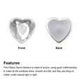 thumbnail image 4 of Uxcell 40 Pcs Acrylic Heart Rhinestone 0.59" Flat Back Plastic Gems Transparent White, 4 of 7