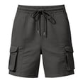 thumbnail image 1 of CHUMUD Cargo Shorts for Women Quick Dry High Waist Drawstring Work Shorts Multi Pockets, 1 of 6