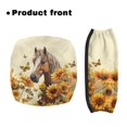 thumbnail image 2 of HELLHERO Back Rest Covers Seat & Back Cover Easy Install Waterproof Secure Fit for Seniors Men Women, Horse Sunflower, 2 of 7