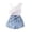 White, variant on Girls Clothes 2PCS Off Shoulder Tank Top and Denim Skirt Shorts Set Girls Summer Outfits Set 5-6 Years
