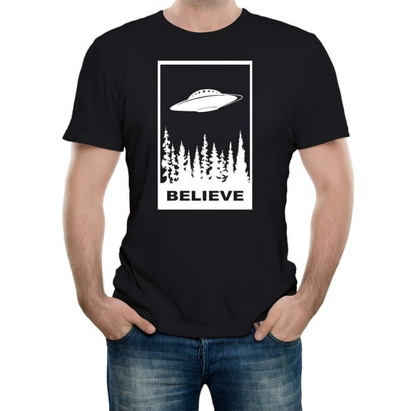 Reality Glitch Believe in UFOs Mens UAP Aliens T-Shirt