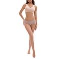 thumbnail image 2 of INSPIRE CHIC Women's Bras Plus Size for Lace Trim Full Coverage Adjustable Strap Soft Cup B 46 Beige, 2 of 4
