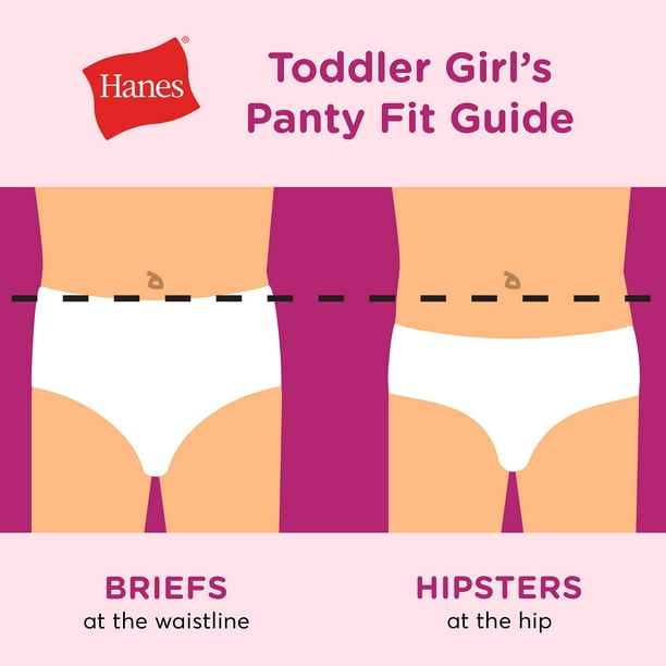 Hanes Toddler Girls Cotton Briefs 10-Pack, 2/3, Assorted