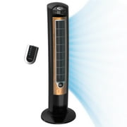 Lasko 42" Wind Curve Tower Fan with Sleep Mode and Remote Control, Black/Brown, T42050, New