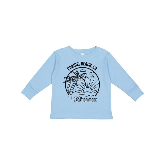Inktastic Summer Vacation Mode Carmel Beach California Boys or Girls Long Sleeve Toddler T-Shirt