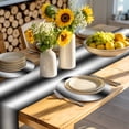 thumbnail image 4 of Black White Round 13 Inch Placemats Set of 2, Gradient Gray Monochrome Minimalist Stripe HeatResistant Non Slip Place Mats for Dining Table, Wipeable Braided Kitchen Table Mats for Housewarming, 4 of 9