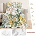 thumbnail image 5 of Yellow White Floral Blanket Soft Cozy Warm Twin Blanket for Bed, Plush Fuzzy Flannel Fleece Blankets for Sofa, Spring Farmhouse Flowers Botanical Throw Blankets for Couch, Gifts for Men, 60"x80", 5 of 9