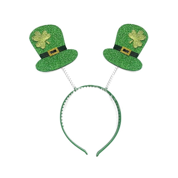 ZQUUVOU Women's Carnival Green Headband St Patricks Day Festive Holiday Hair Accessory Shamrock Theme Celebration Green
