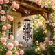 thumbnail image 1 of Campana de viento metálica con forma de libélula | Decoración colgante para jardín | Campana de viento para exteriores, ideal para patio, balcón o jardín, 1 of 6