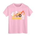 thumbnail image 1 of Sunnyoo T-Shirt Graphique pour Petits Garçons, Imprimé Excavatrice, Manches Courtes, Rose, 1 of 3