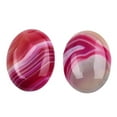thumbnail image 2 of Natural Banded Agate/Striped Agate Cabochons Dyed Oval Cerise 40-41x30x7-9mm, 2 of 4