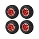 thumbnail image 3 of Juego de 4 neumáticos de Goma Delanteros y Traseros de 55 mm y Llantas de Metal de 5 radios para Coche RC AXIAL SCX24 1/24 Rojo, 3 of 8