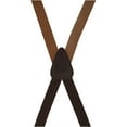 thumbnail image 2 of CTM  Smooth Coated Leather Slim Width Suspenders with Metal Swivel Hook Ends (Men), 2 of 4