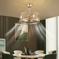 thumbnail image 3 of Retro 20” Caged Ceiling Fan with Light Kit and Remote Control, 3 of 13