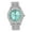 SILVER-TEAL, variant on Women's 44mm Solitaire Bezel Watch - Bling-ed Out Adjustable Band - 14k Gold Tone Finish with Ravishing Crystals - Simulated Diamond Watch with Roman Dial