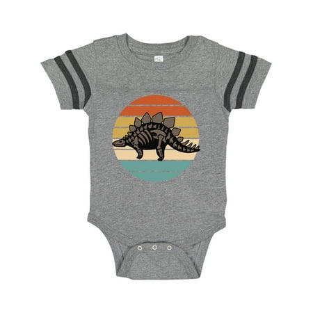 

Inktastic Dinosaur Stegosaurus Bones Vintage Gift Baby Boy or Baby Girl Bodysuit