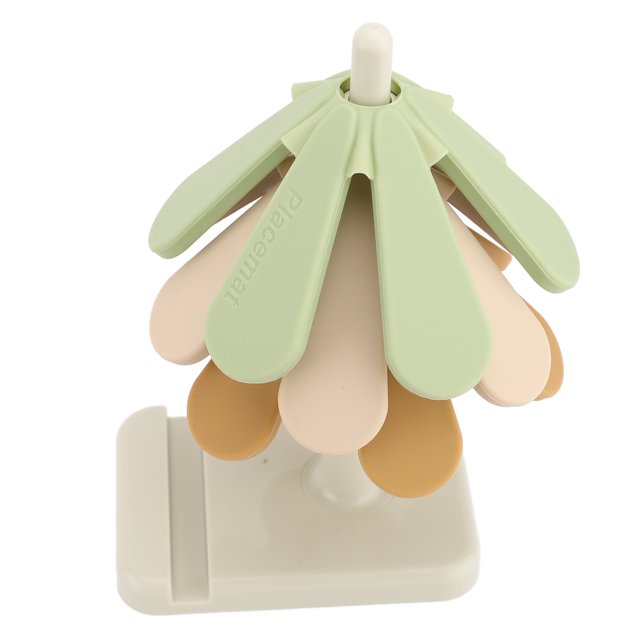 JUEGO DE POSAVASOS Plegable, Resistente Al Calor, Decoración De Mesa De Comedor, Salvamanteles De Árbol, Aislamiente Térmico, Posavasos Plegable, Almohadillas Antiescaldaduras