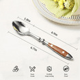 thumbnail image 2 of Grapefruit Spoons, 4PCS Serrated Grapefruit Spoon, Stainless Steel 18/8 Fruit Spoon Kiwi Spoon with Wood Handle, 2 of 7