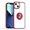 Burgundy, variant on Clear Ring Case Compatible with Apple iPhone 13 Pro Max (6.7") Slim Transparent Shockproof Hybrid Chromed with Magnetic Ring Stand Holder Cover [ Black ]