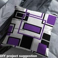 thumbnail image 2 of Manfei Purple Aesthetic Sewing & Crafting Fabric (3 Yards), Geometry Square Home Decor Fabric by the Yard, Contemporary Plaid DIY Fabric, 2 of 6