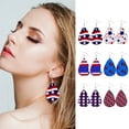 thumbnail image 2 of OAVQHLG3B 1 Pairs American Flag Earrings 4th of July Earrings Patriotic Star Earring for Independence Day Gift, 2 of 2