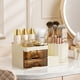 thumbnail image 1 of Organizador de maquillaje Heaime con 2 cajones y torre de brocha giratoria, 1 of 8