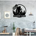 thumbnail image 2 of Craftnamesign Custom Sasquatch US Flag Metal Wall Art LED Light, Personalized Bigfoot Name Sign, 2 of 5