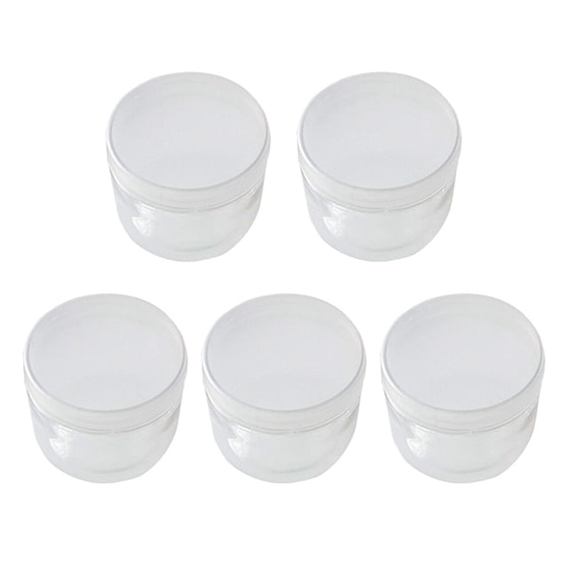Organizador de accesorios de cabello transparente de 5 piezas de almacenamiento de plástico con caja de joyería con tapa para dormitorio de baño