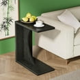 thumbnail image 6 of C-shaped Coffee Table for Couch, 25" Moden End Table for Small Space, Side Table Sofa Tray Table for Living Room, Bedroom, Black, 6 of 6