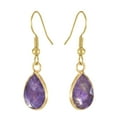 thumbnail image 2 of Mystical Dewdrops Purple Amethyst and Gold-Plated Silver Dangle Earrings, 2 of 5