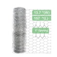 thumbnail image 2 of Garden Poultry Chicken Wire Netting - 13.7 '' × 157 '' Garden Fence Animal Barrier, Chicken Wire for Crafts, 1 inch Mesh Poultry Netting Fence, Pet/Rabbit/Chicken Wire Fencing, 2 of 7