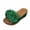 Green, variant on Bxsruta Women's Floral Wedge Mules with Heel and Cushioned Footbed for Casual Summer Wear