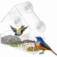 thumbnail image 2 of Bird Feeder Removable Feeding Transparent Housing Window Creative Support Feeder, 2 of 5