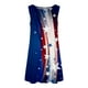 thumbnail image 4 of Vestido estampado sin mangas del día de la independencia de playa casual de verano para mujer Fridja  hjkh4501, 4 of 5